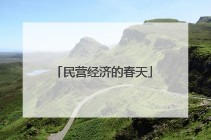 民营经济的春天